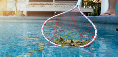 skimming a pool